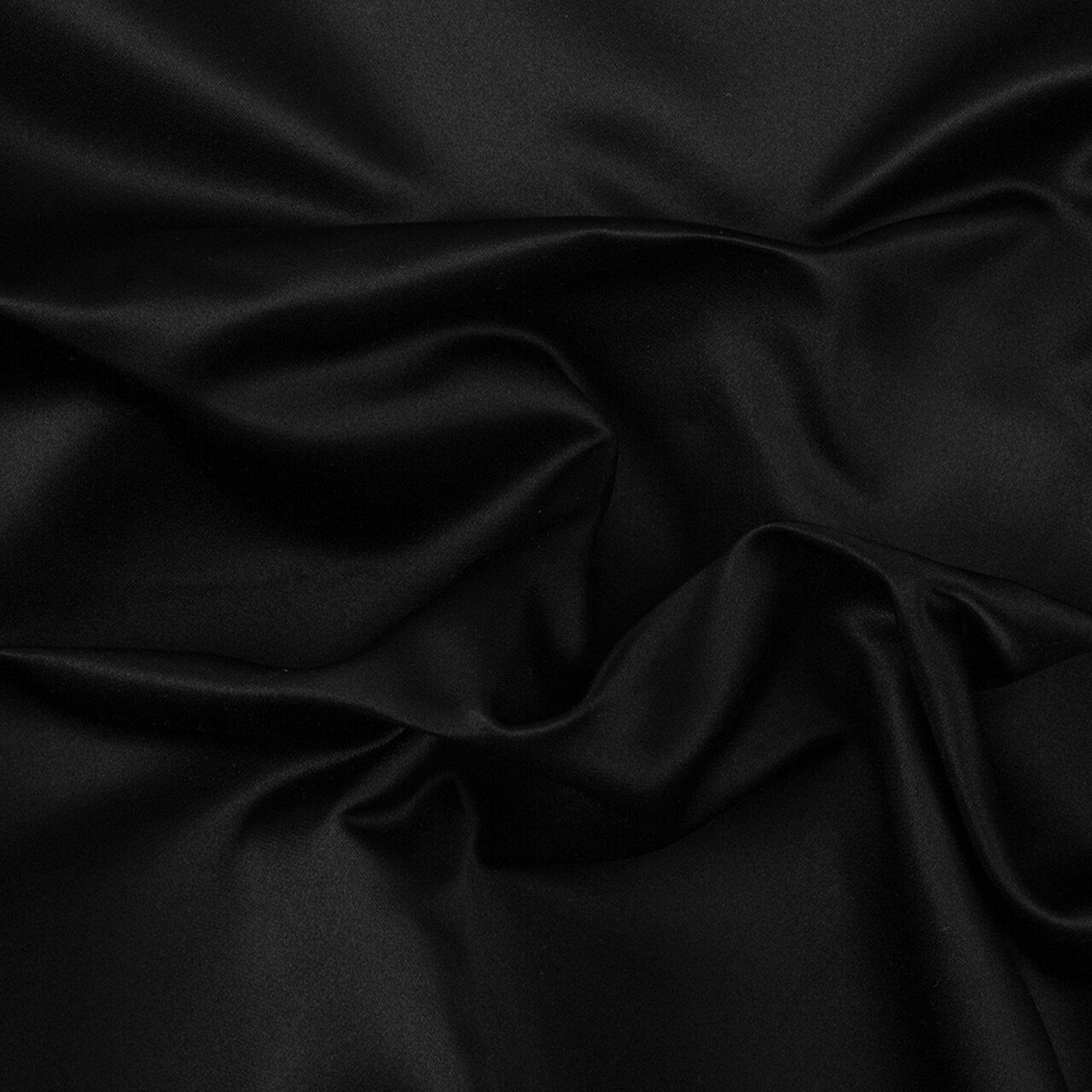 1 Yard Premier Black 100% Silk Double Face Duchesse Satin 54'' Width